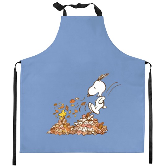 Discover Snoopy Leaf Pile Graphic Kitchen Aprons