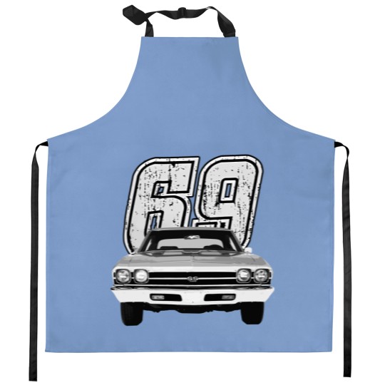 Discover 1969 Chevelle Front Grill View Silhouette Kitchen Aprons