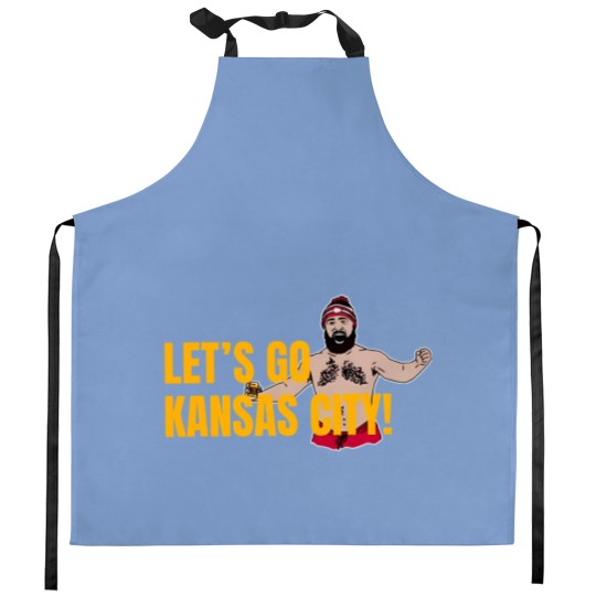 Discover Jason Kelce Kitchen Aprons Off, Chiefs - TOUCHDOWN Kitchen Aprons