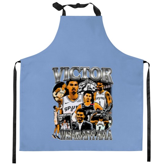 Discover Vintage 90s Graphic Style Victor Wembanyama Kitchen Aprons
