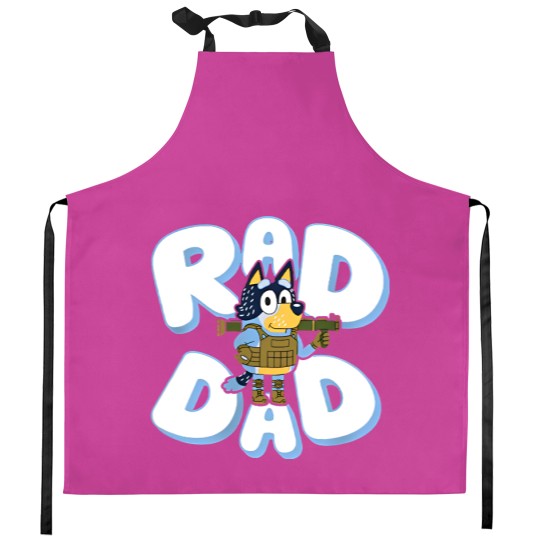 Discover Father day BlueyDad Rad Dad Kitchen Aprons, BlueyDad and Bandit Kitchen Aprons