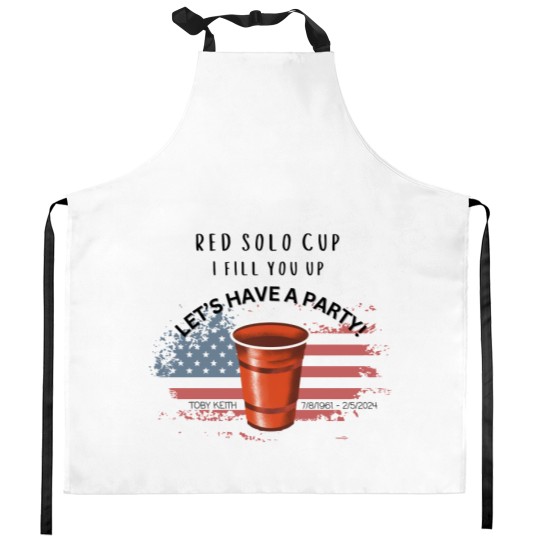 Discover Toby Keith Kitchen Aprons, Rememberance of Toby, Red Solo Cup