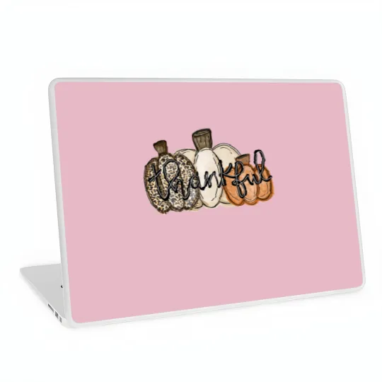 Discover Love Fall Y'All Laptop Skins, Leopard Pumpkin Print Fall Laptop Skins