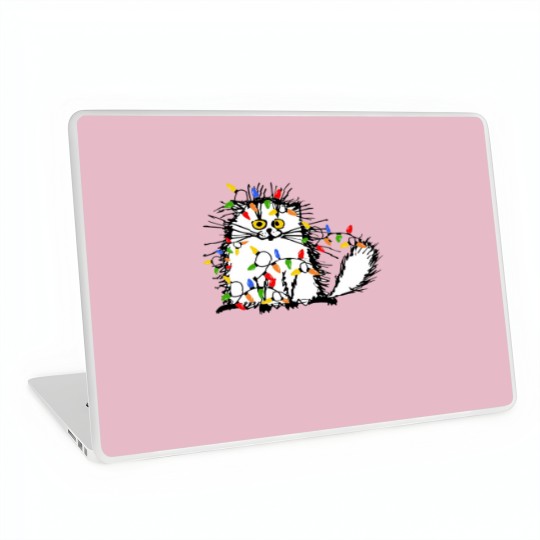 Discover Christmas Funny Cat Laptop Skins, Funny Cat Laptop Skins