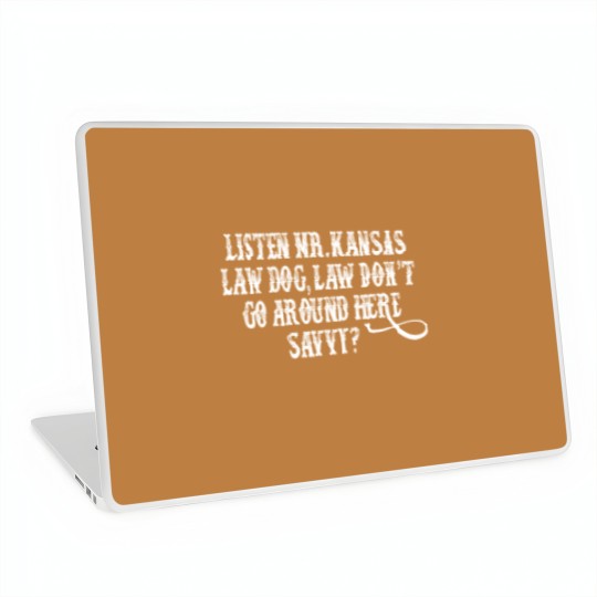 Discover Tombstone Quote - Listen Mr. Kansas Law Dog Laptop Skins