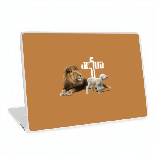 Discover Jesus is Lion and Lamb Laptop Skins