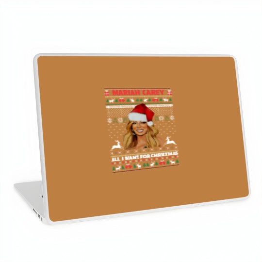 Discover Vintage Mariah Carey Christmas Sweater Laptop Skin