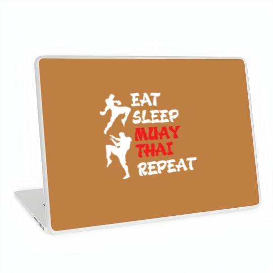 Discover Muay Thai Eat Sleep Repeat Thai Boxing Kickboxing Laptop Skins