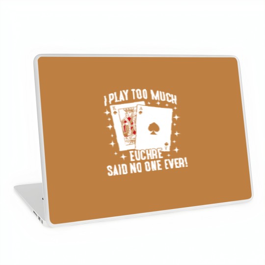 Discover Euchre Card Game Player Game Night gambler Laptop Skins