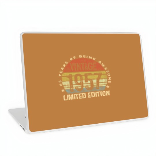 Discover 65 Year Old Gifts Vintage 1957 Limited Edition 65th Birthday Laptop Skins