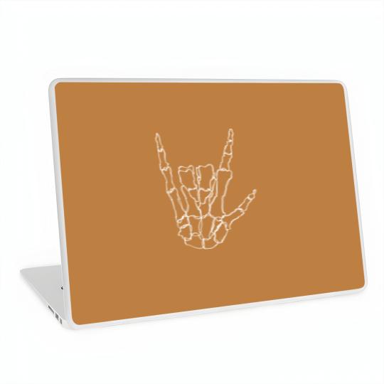 Discover Bones I Love You Hand Gesture - Skeleton - Laptop Skins