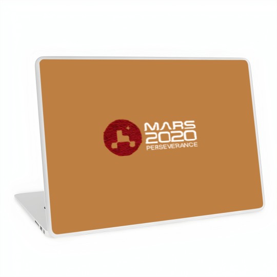 Discover Mars 2020 Perseverance - Space Red Leather Galaxy - Black - Mars 2020 Mission Patch - Laptop Skins