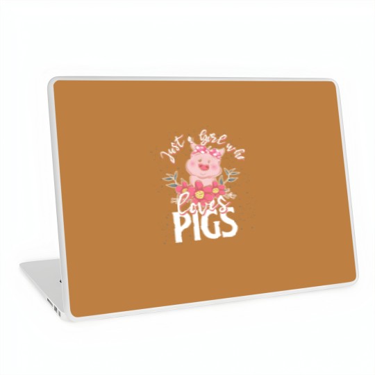 Discover pig girl love - Pig Lover - Laptop Skins