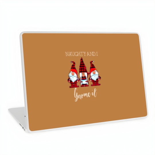 Discover Naughty And I Gnome It Christmas Three Laptop Skins