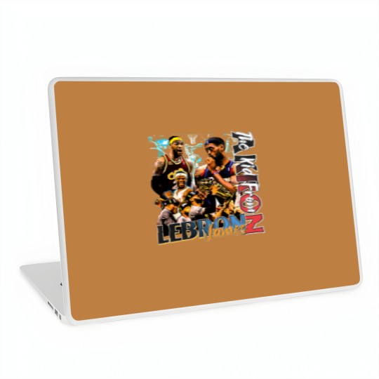 Discover Vintage Lebron James 90s Basketball Bootleg Style Laptop Skins, Lebron James Laptop Skins