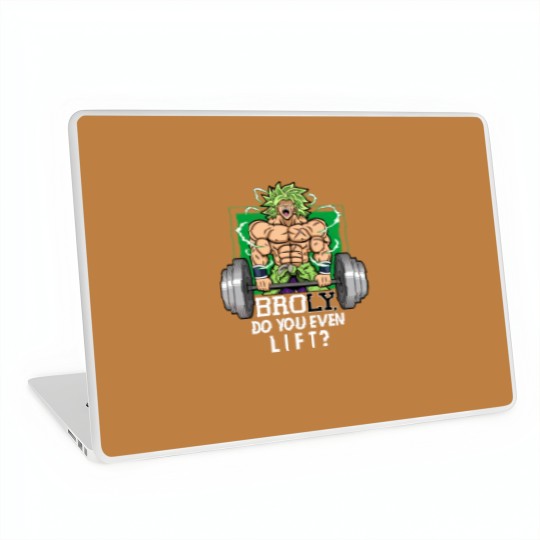 Discover Brolifting Super Saiyan Gym Lifting Broly Anime Workout Laptop Skins