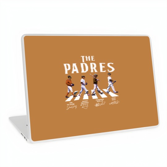 Discover The Padres Walking Abbey Road Signatures Baseball Laptop Skins, Kim Ha-Seong, Manny Machado, FRD Tatis JR.