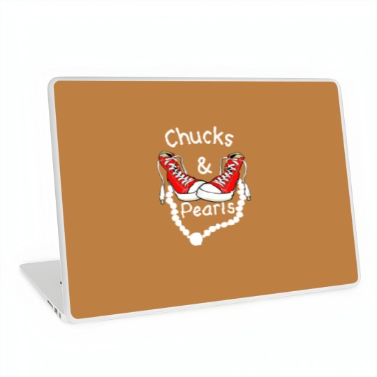 Discover Chucks And Pearls Black Funny Laptop Skins