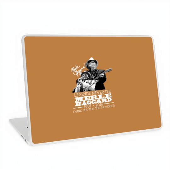 Discover Vintage Merle Haggard Memories Signed Men Laptop Skins