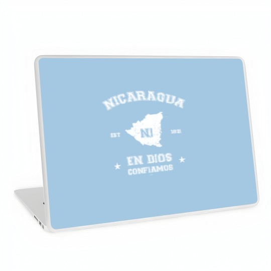 Discover Nicaragua vintage map with date of founding Laptop Skins
