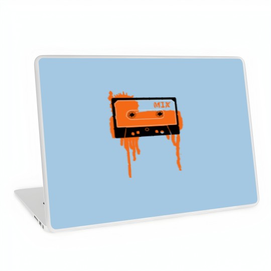 Discover Orange vintage cassette tape Laptop Skins