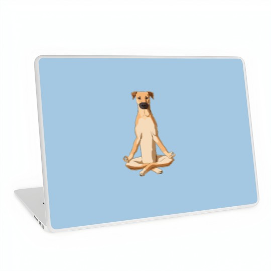 Discover Black Mouth Cur Dog meditate Laptop Skins