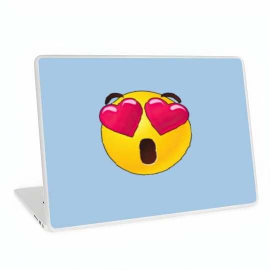 Discover Emoji Heart Eyes Valentines Laptop Skins