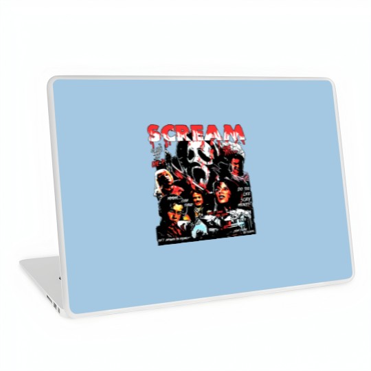 Discover Scream Vintage Halloween Laptop Skins, Horror Movie Laptop Skins, Scream Merch