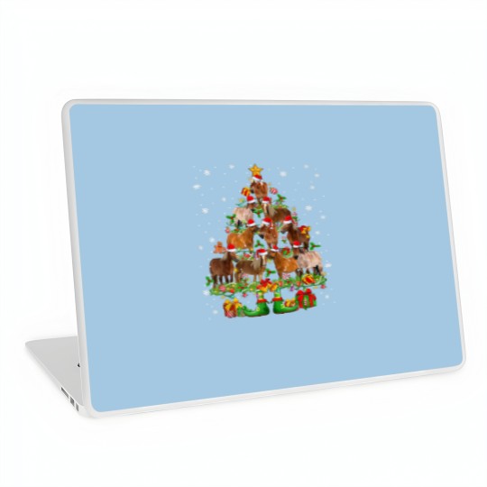 Discover Christmas Horse Tree Laptop Skins