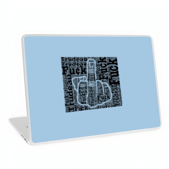 Discover Fck Trudeau Vote No - Black Text Laptop Skins