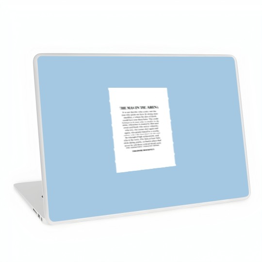 Discover The Man In The Arena, Theodore Roosevelt Quote Canvas Laptop Skins