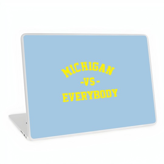 Discover Michigan Vs Everybody Laptop Skins, College Team Laptop Skins, Wolverines Football Fan Gear