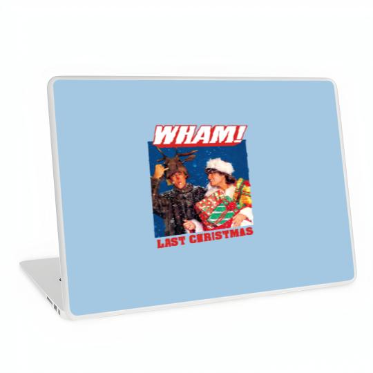 Discover Wham Last Christmas Crewneck Laptop Skins, George Michael Last Christmas Laptop Skins