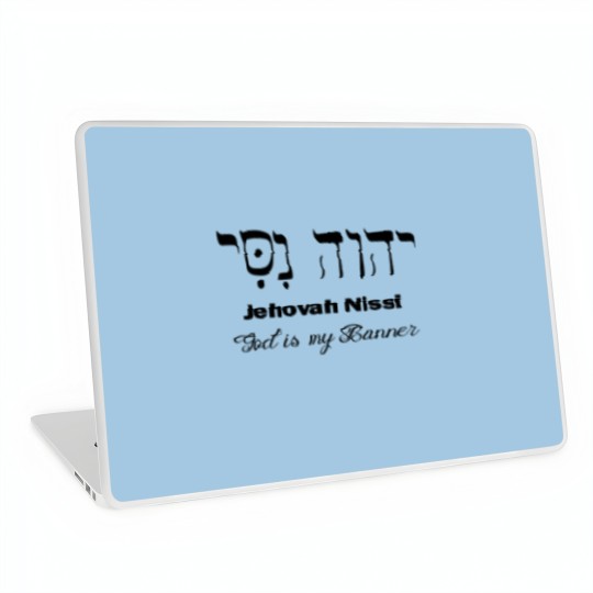 Discover Hebrew word Jehovah Nissi God is my Banner Laptop Skins