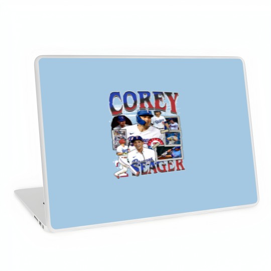 Discover Vintage 90s Graphic Style Corey Seager Laptop Skins, Vintage Sport Laptop Skins