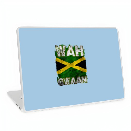 Discover Jamaica Laptop Skins Wah Gwaan Rasta Cool Distressed Jamaican Flag Laptop Skins