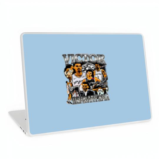 Discover Vintage 90s Graphic Style Victor Wembanyama Laptop Skins