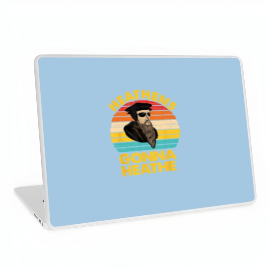 Discover heathens gonna heathe vintage apparel Laptop Skins