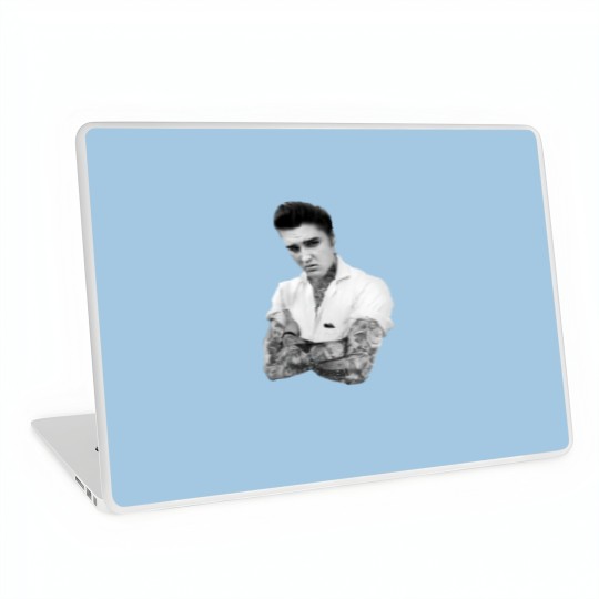 Discover Elvis Presley Tattoo Rockabilly Laptop Skins Black