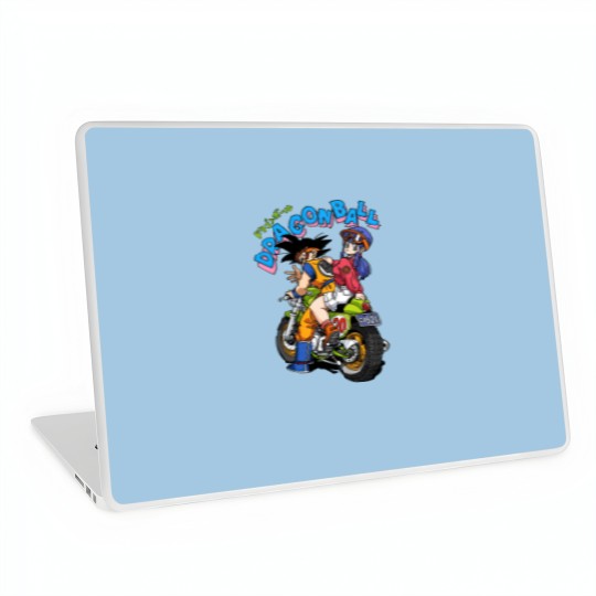 Discover Goku and Bulma driving a motorbike Laptop Skins, Dragon Ball Z Anime Laptop Skins