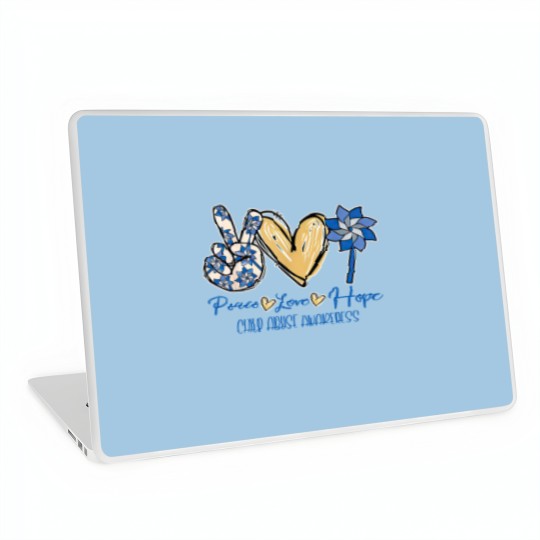 Discover Peace Love Hope Laptop Skins, Child Abuse Awareness Laptop Skins