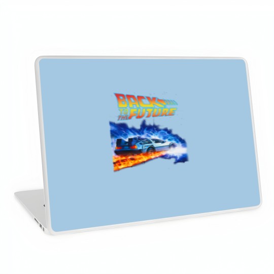 Discover back to the future PNG just DTF halftone black Laptop Skins