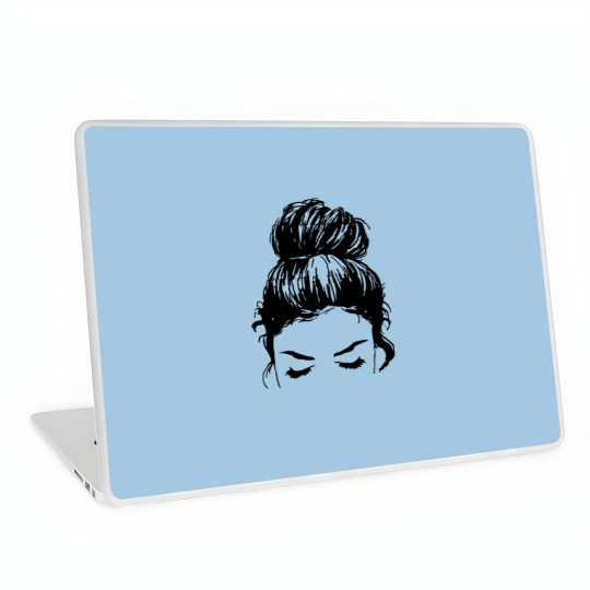 Discover Messy Bun Face Unisex Laptop Skin