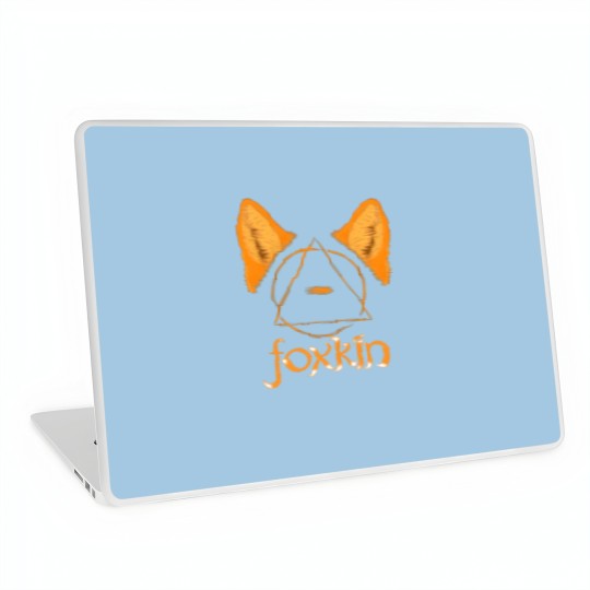 Discover Foxkin therian theta-delta with fox ears Sticker Laptop Skins