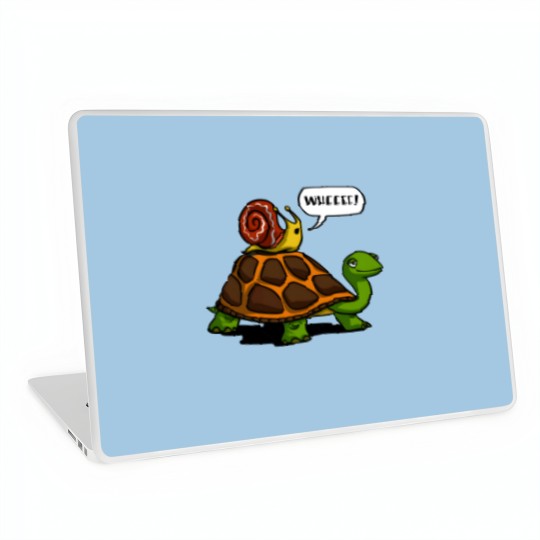 Discover Snail Riding Turtle Laptop Skins