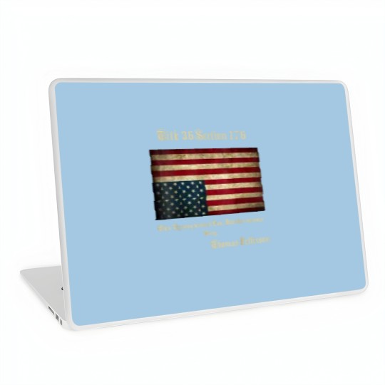 Discover American Flag Distress Upside Down Thomas Jefferson Patriot Laptop Skins