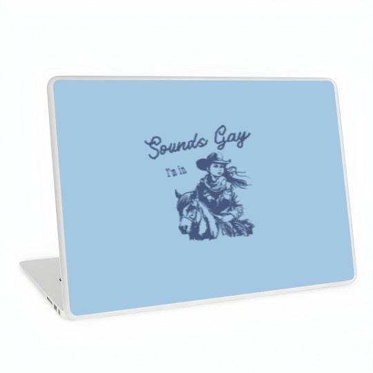 Discover Sapphic Laptop Skin - Sounds Gay I'm In