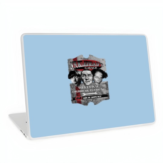 Discover Three Stooges Nyuckleheads Mechanic Garage Laptop Skins