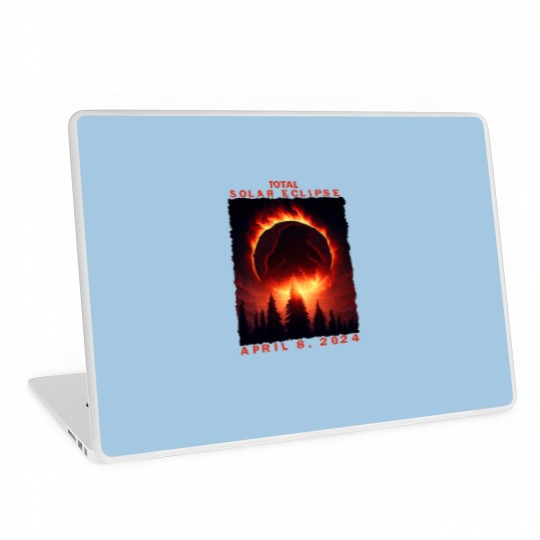 Discover 2024 Eclipse Total Solar Eclipse 2024 Unisex Laptop Skins