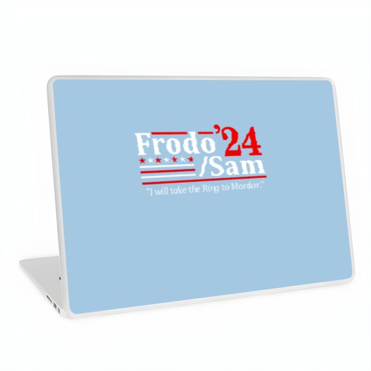 Discover FRODO and SAM 2024 Election - funny elect scifi hobbits drawrfs Unisex Laptop Skins